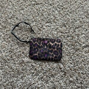 Coach leopard wristlet.